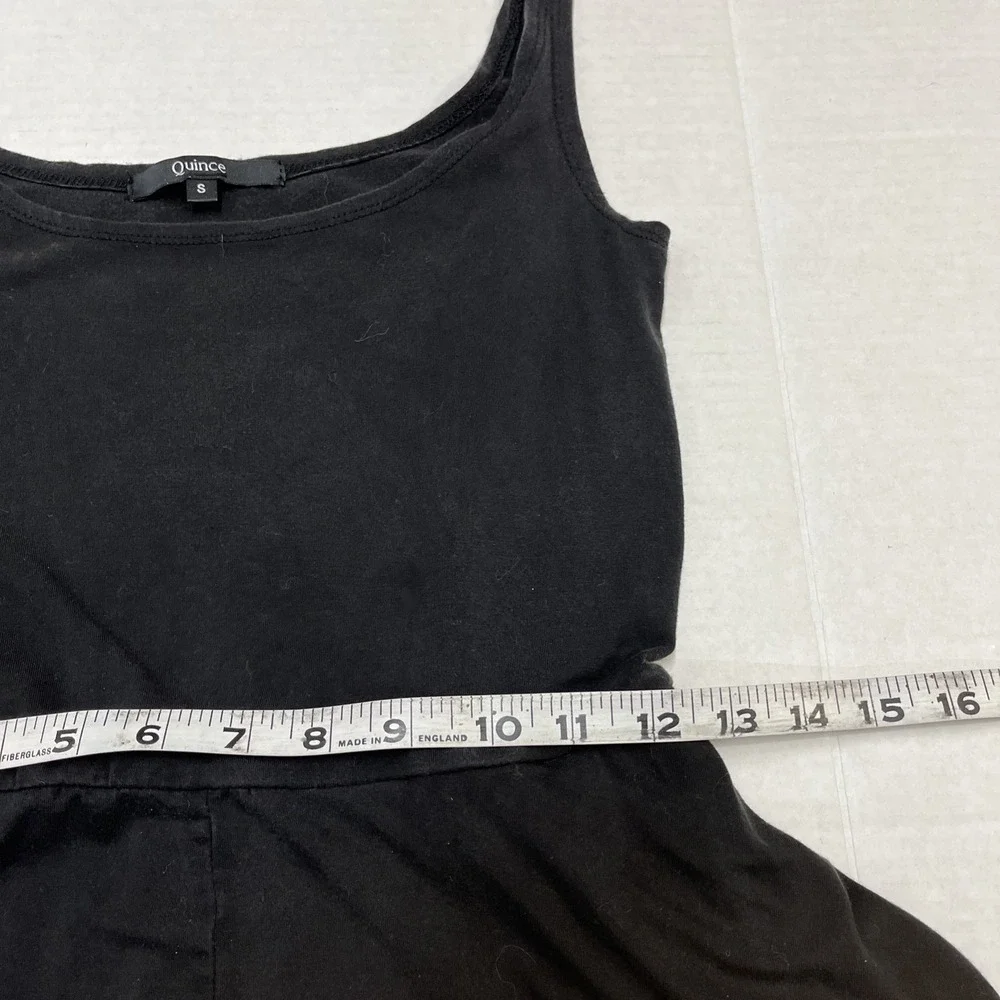 Quince Dress Black Tencel Tank Midi Size S Lagenlook Capsule Casual Comfort - Picture 6 of 9